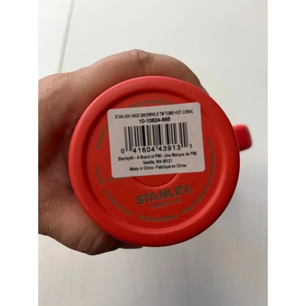 Stanley FlowState Quencher H2.0 40oz Tumbler Hot Coral w/ Handle Lid Straw NEW - Picture 6 of 6